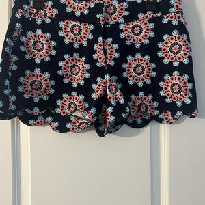 Crown & Ivy Navy Floral High Waist Shorts